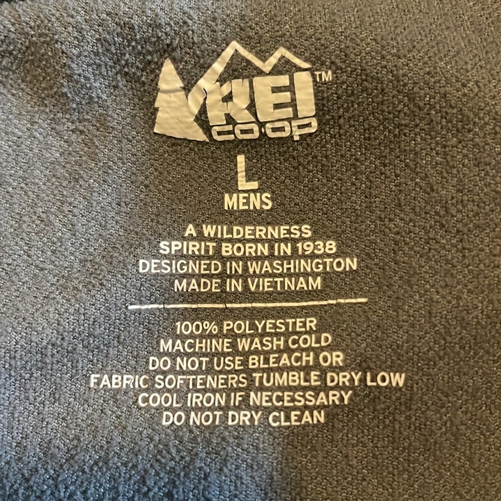 Rei co-op men’s long sleeved base layer thermal top, size large, dark grey - Picture 8 of 8